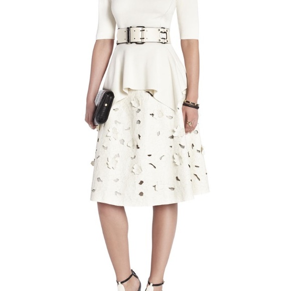 SOLD Bcbg leather cut-out skirt - Picture 2 of 6